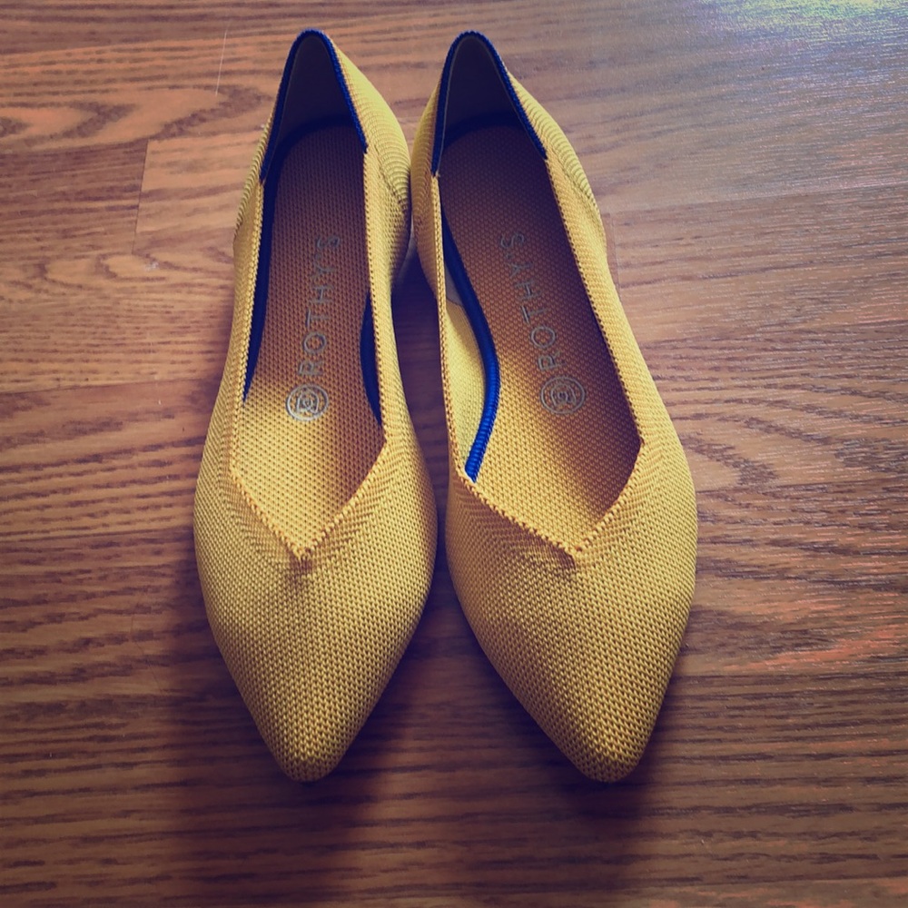 Rothy's The Point in Marigold - worn once!